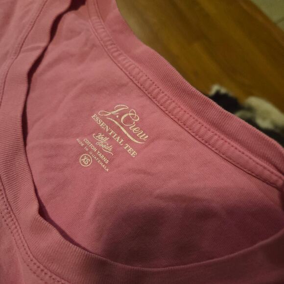 J.Crew Pink Essential Tee Short Sleeve Cotton Crewneck Size XS - Picture 3 of 5